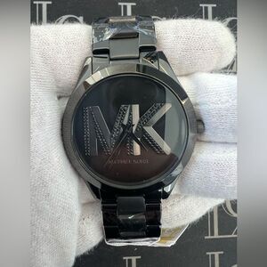 NIB Black Michael Kors Slim Runway Watch